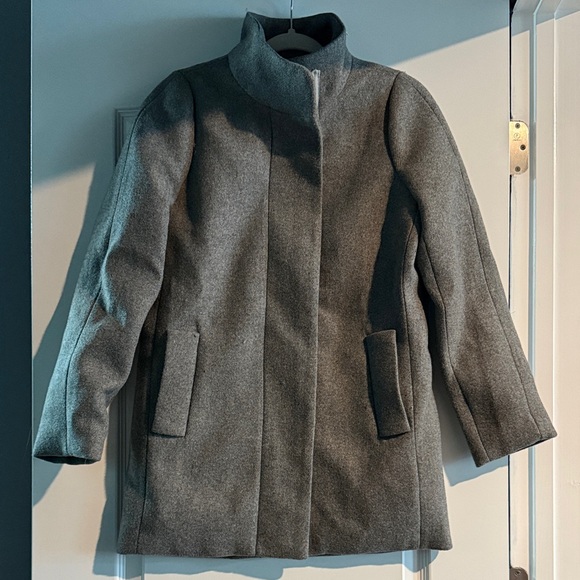 J. Crew Factory Charcoal Pea Coat - Picture 1 of 3